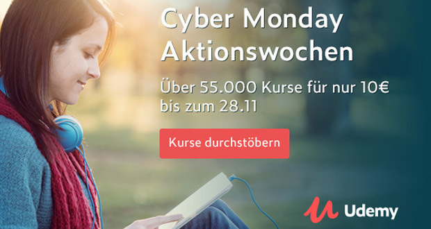 Udemy Cyber Monday Aktionswoche 2017