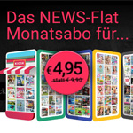 Teste jetzt das Monatsabo von United Kiosk NEWS und spare 50% auf deine Magazin-Flatrate