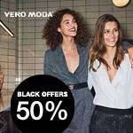 Black Offers im Store von Vero Moda – 50% Rabatt auf ausgewählte, schon reduzierte Ware