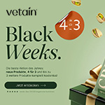 Vetain Black Weeks: 4 für 3 + bis zu 3 Gratisprodukte sichern!