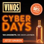 Vinos Cyber Days – Spare bis zu 50% auf ausgewählte Weine