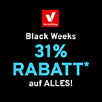 Black Weeks bei Vorteilshop – 31% auf das gesamte Sortiment