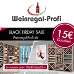 Edle Weinregale für Genießer: Jetzt 15 EURO Gutschein lösen!