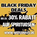 Black Friday Deals im Weisshaus Shop: Spare jetzt bis zu 30% auf Spirituosen!