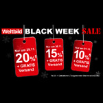 Großer Black Week Sale bei Weltbild – Sicher dir jetzt zwischen 10% und 20% Rabatt