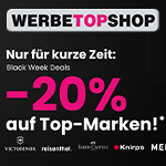 Nur heute: 20% auf Werbeartikel ausgewählter Top Marken