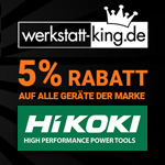 5% Rabatt auf das gesamte HiKOKI® Sortiment im Store von Werkstatt-King.de