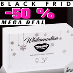 Sicher dir nur heute am Black Friday 50% Rabatt auf alles bei Whitesensation