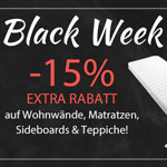 15% Black-Week Rabatt auf ausgewählte Kategorien im Online Store von yourhome!