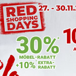 Red Shopping Days im Hause Zurbrüggen – Spare bis zu 30% auf Möbel und mehr